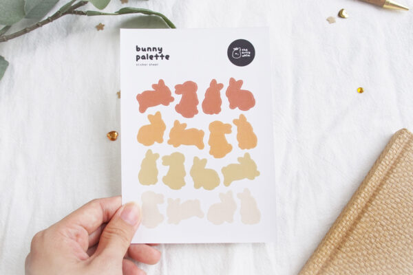 Bunny Palette Sticker Sheet (Orange) - Image 4