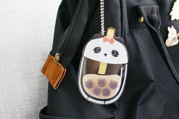 Panda Boba Acrylic Shaker Keychain - Image 4