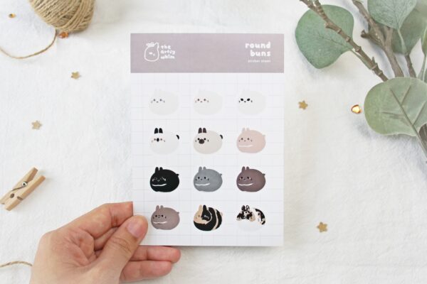 Round Buns Sticker Sheet (Pattern) - Image 4