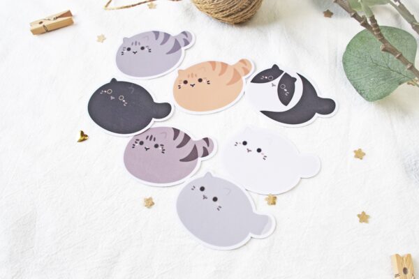 Round Cats Vinyl Sticker