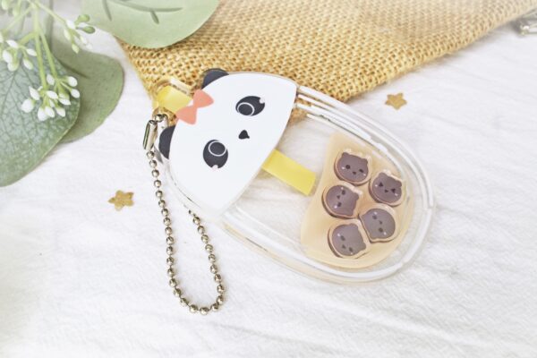 Panda Boba Acrylic Shaker Keychain