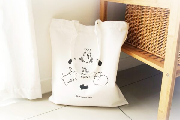 Eat Sleep Play Repeat Rabbit Tote Bag - Image 3