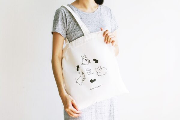 Eat Sleep Play Repeat Rabbit Tote Bag - Image 4