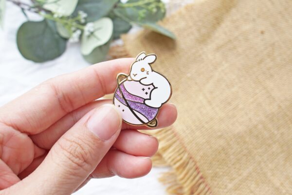 Planet Bun Enamel Pin - Image 2