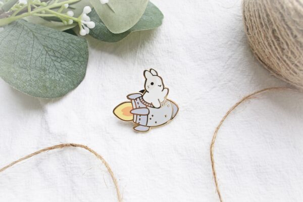 Rocket Bun Enamel Pin